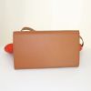 Celine Trapeze medium model bag in brown leather and orange suede - Detail D5 thumbnail