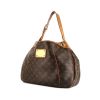 Bolso de mano Louis Vuitton Galliera modelo mediano en lona Monogram marrón y cuero natural - 00pp thumbnail