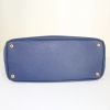 Prada Galleria large handbag in blue leather saffiano - Detail D4 thumbnail