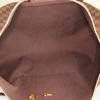 Louis Vuitton Keepall 55 cm travel bag in brown damier canvas and brown leather - Detail D3 thumbnail