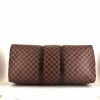 Bolsa de viaje Louis Vuitton Keepall 55 cm en lona a cuadros revestida marrón y cuero marrón - Detail D5 thumbnail
