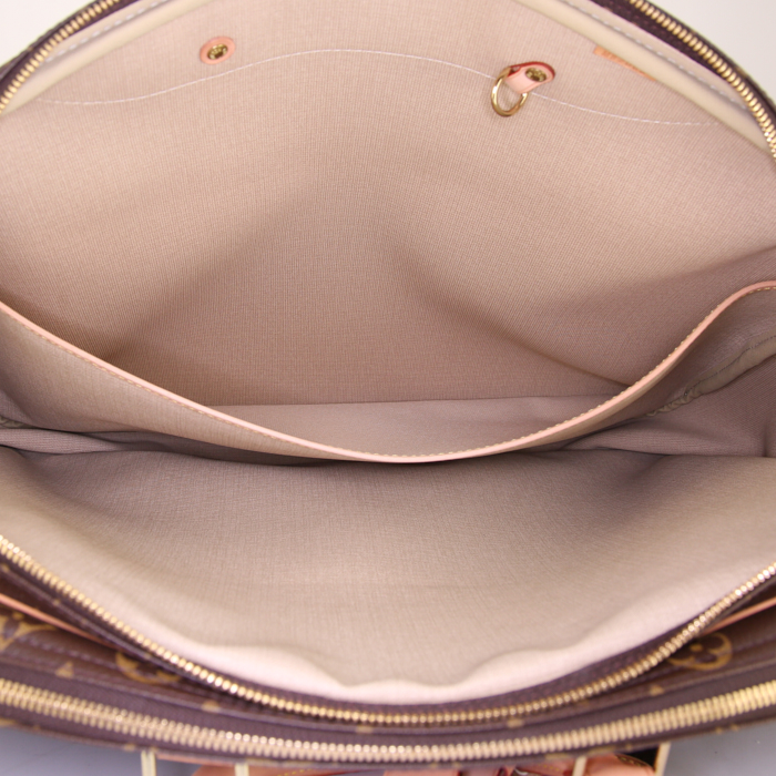 Bolsa de viaje Louis Vuitton Alize en lona Monogram revestida marrón - Detail D3