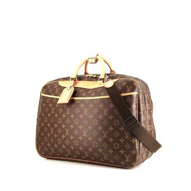 Borsa da viaggio Louis Vuitton Alize in tela monogram cerata marrone