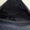 Gucci Suprême GG shoulder bag in black monogram canvas and black leather - Detail D2 thumbnail