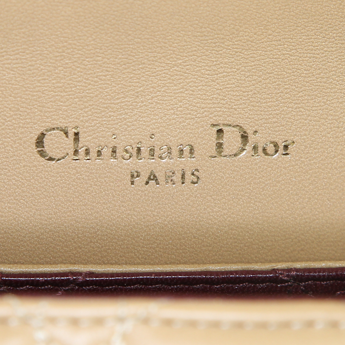 Dior Miss Dior Promenade handbag in beige leather cannage - Detail D3