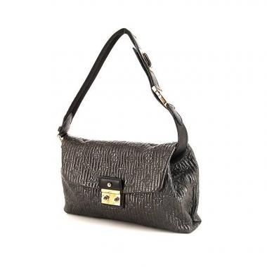 Borsa a spalla Louis Vuitton Motard in pelle monogram grigio antracite