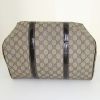 Gucci Joy Boston handbag in grey-beige monogram canvas and brown - Detail D4 thumbnail