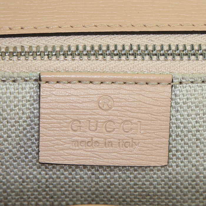 Borsa Gucci Bamboo in pelle rosa a fiori - Detail D4