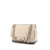 Chanel shoulder bag in beige and grey leather - 00pp thumbnail
