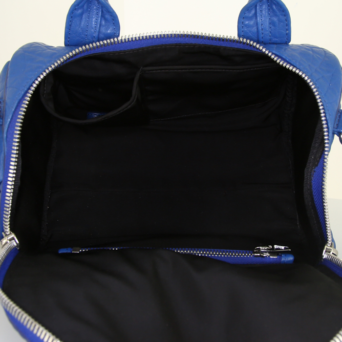 Borsa Alexander Wang Rocco in pelle martellata blu elettrico - Detail D3