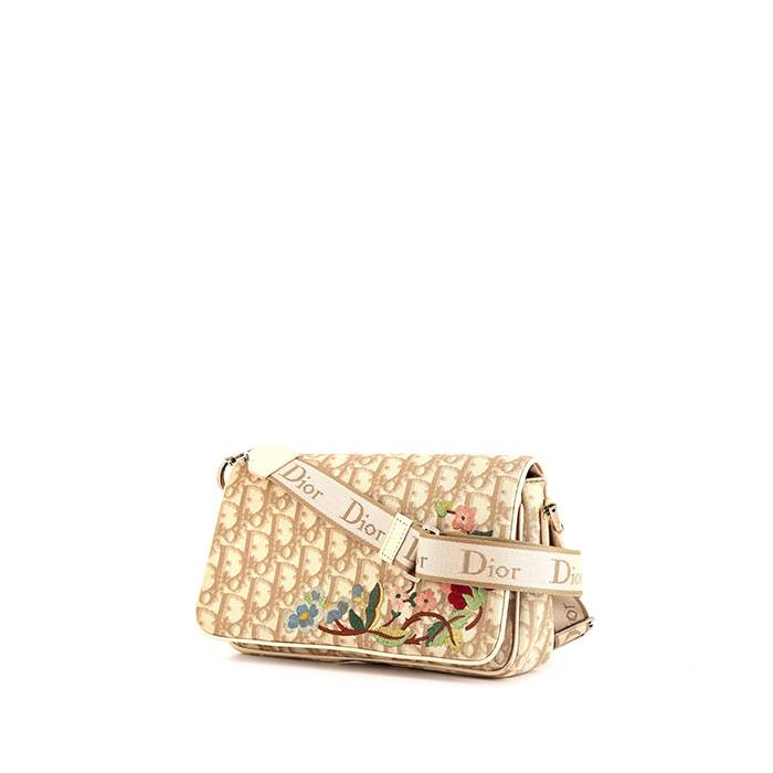 Bolso bandolera Dior Vintage en lona Monogram beige