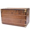 Louis Vuitton Wardrobe mail trunk in beige linen canvas and leather - Detail D1 thumbnail