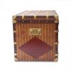 Louis Vuitton Wardrobe mail trunk in beige linen canvas and leather - Detail D2 thumbnail