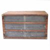 Louis Vuitton Wardrobe mail trunk in beige linen canvas and leather - Detail D3 thumbnail