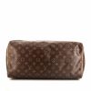 Borsa Louis Vuitton Speedy 40 cm in tela monogram cerata marrone e pelle naturale - Detail D4 thumbnail