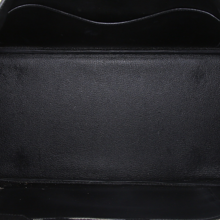 Sac à main Hermes Birkin 40 cm en cuir togo noir mat - Detail D2