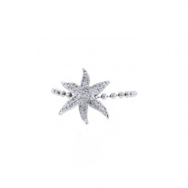 Anello flessibile Mauboussin Etoile Marine in oro bianco e diamanti