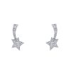 Asymmetric Chanel Comètes earrings in white gold and diamonds - 00pp thumbnail