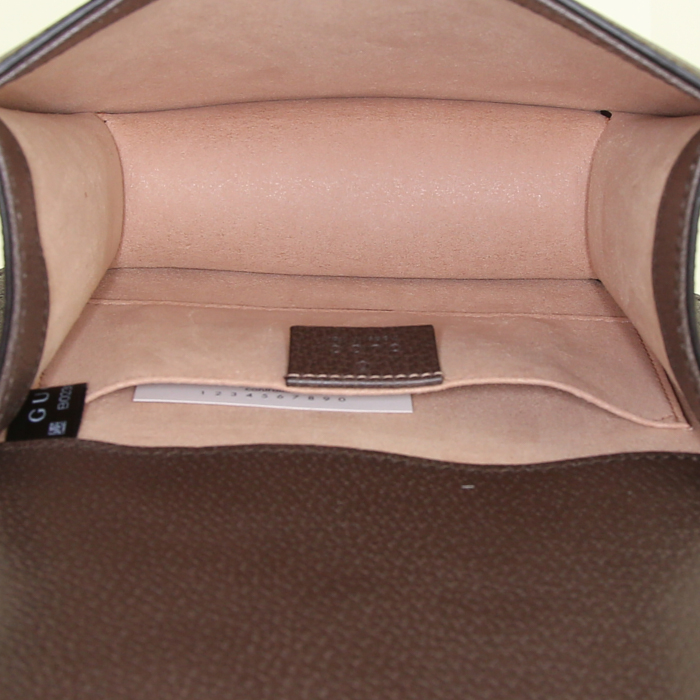 Gucci Totem Linea shoulder bag in brown leather - Detail D2
