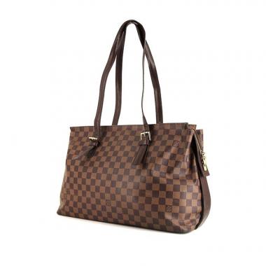 Bolso Cabás Louis Vuitton Chelsea en lona a cuadros marrón y cuero marrón