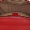 Gucci Padlock handbag in grey monogram canvas and red leather - Detail D3 thumbnail