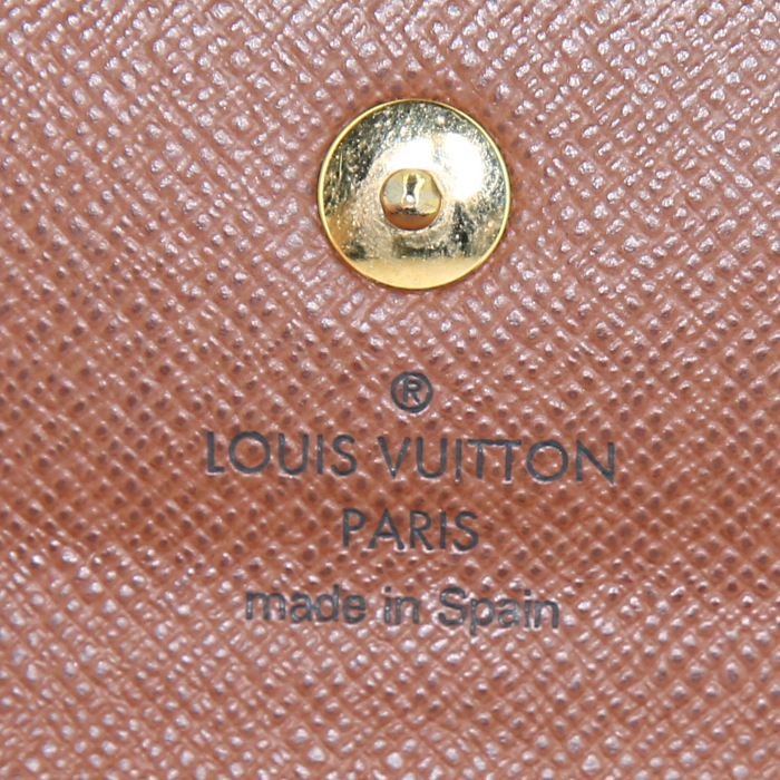 Louis Vuitton Alexandra wallet in brown monogram canvas and brown leather - Detail D3