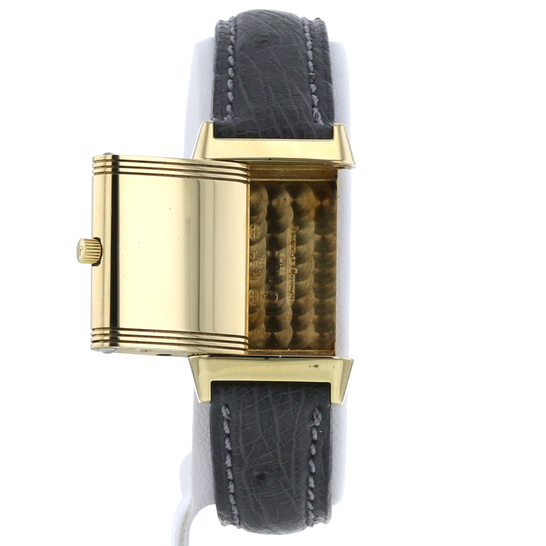 Montre Jaeger-LeCoultre Reverso Lady en or jaune Ref :  260.1.86 Vers  2000 - Detail D2