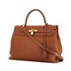 Hermes Kelly 35 cm handbag in gold togo leather - 00pp thumbnail