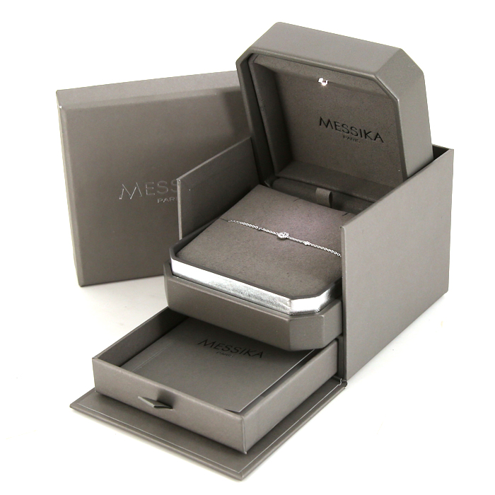 Messika Joy bracelet in white gold and diamonds - Detail D2