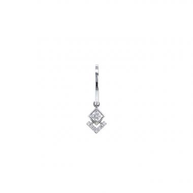 Pendiente Messika My Soul en oro blanco y diamante