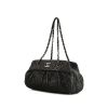 Chanel handbag in black quilted iridescent leather - 00pp thumbnail