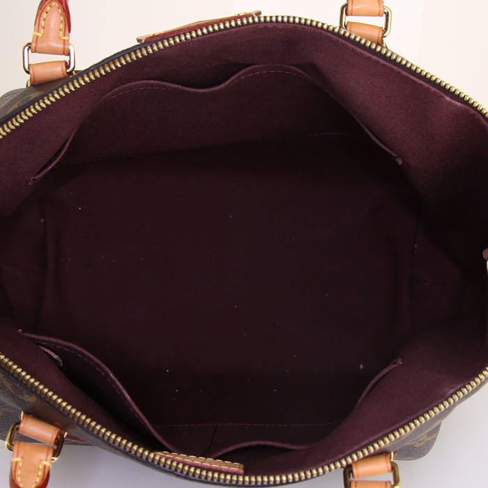 Borsa Louis Vuitton Turenne modello piccolo in tela monogram marrone e pelle naturale - Detail D2