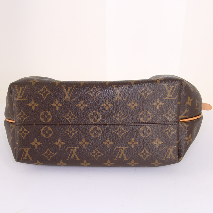 Bolso de mano Louis Vuitton Turenne modelo pequeño en lona Monogram marrón y cuero natural - Detail D4