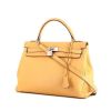 Hermes Kelly 32 cm handbag in yellow Fjord leather - 00pp thumbnail