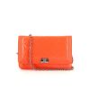 Chanel Boy Wallet shoulder bag in orange patent quilted leather - 360 thumbnail