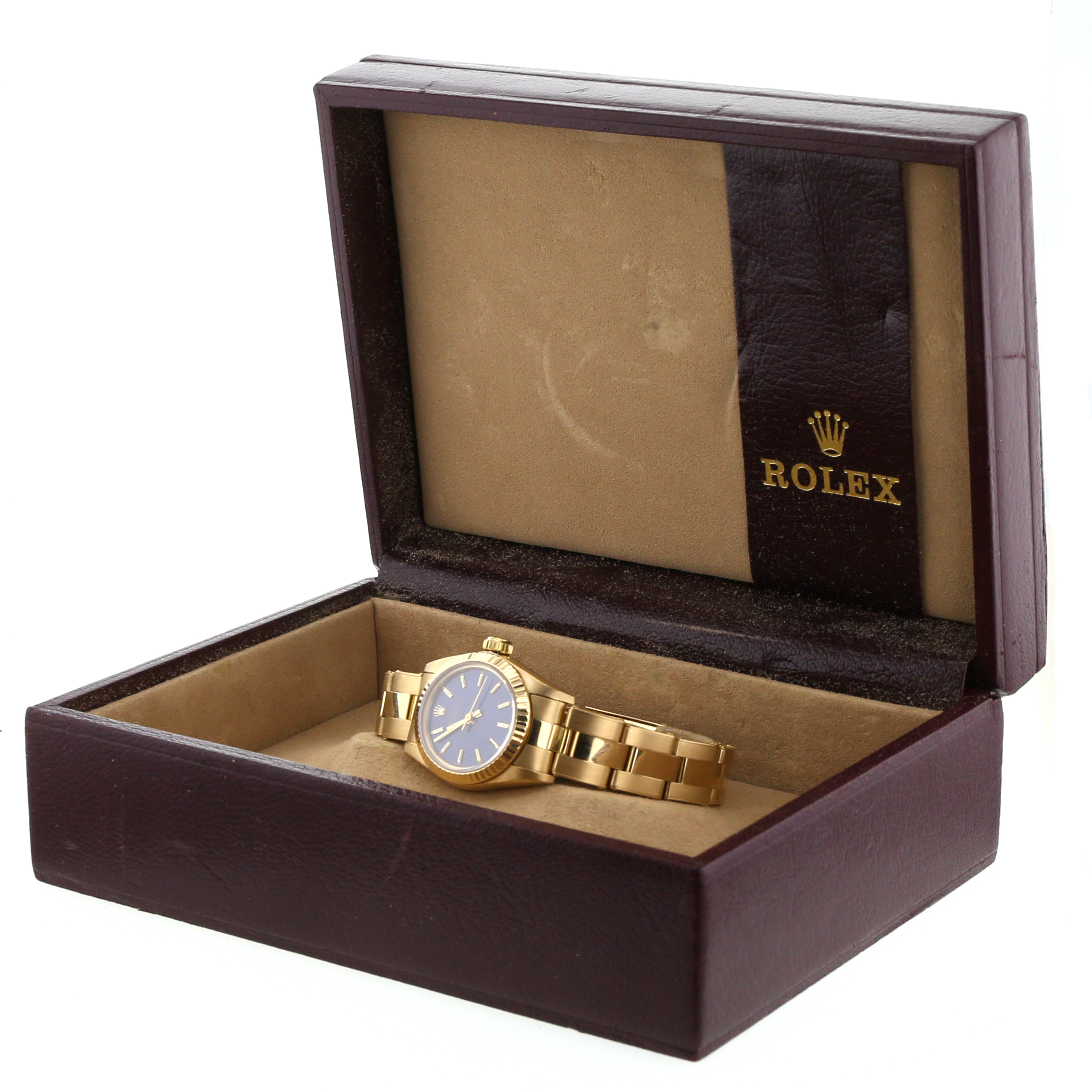 Rolex Lady Oyster Perpetual watch in yellow gold Ref:  67198 Circa  1985 - Detail D2