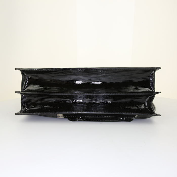 Borsa Louis Vuitton in pelle Epi verniciata nera - Detail D5