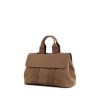 Hermès Valparaiso handbag in etoupe leather and etoupe canvas - 00pp thumbnail