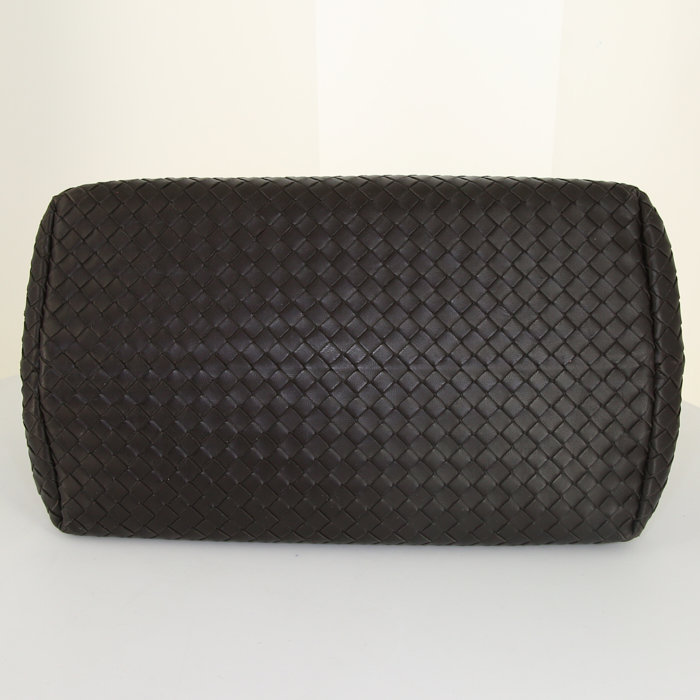 Bottega Veneta shopping bag in brown intrecciato leather - Detail D4