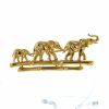 Cartier 1990's "Elephants" brooch in yellow gold and emerald - 360 thumbnail
