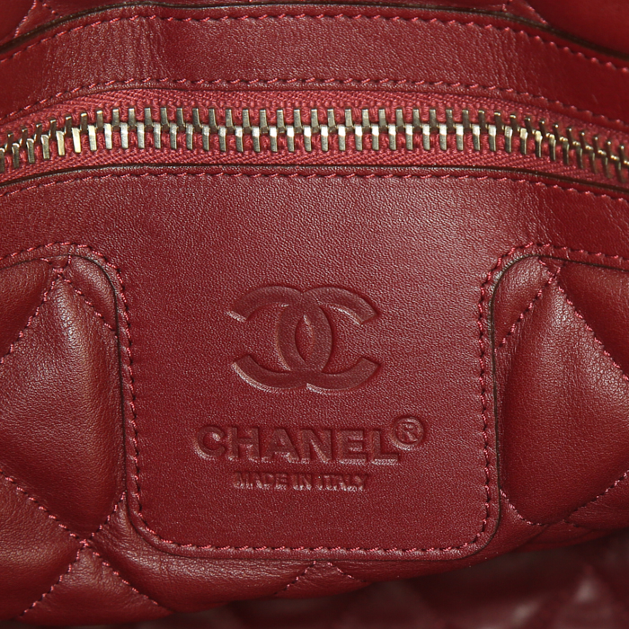 Chanel Coco Cocoon large model shopping bag in black leather - Detail D3