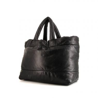 Shopping bag Chanel Coco Cocoon modello grande in pelle nera
