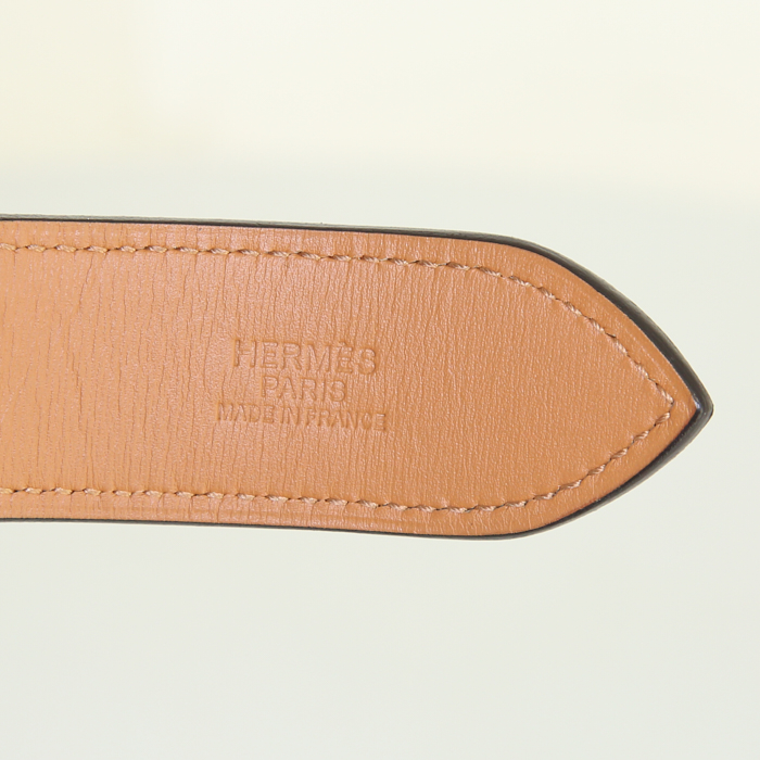 Ceinture Hermès en cuir togo noir - Detail D1