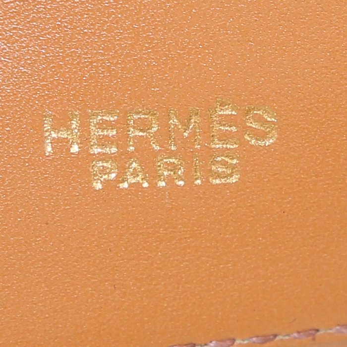 Ceinture Hermès en cuir box bordeaux - Detail D1
