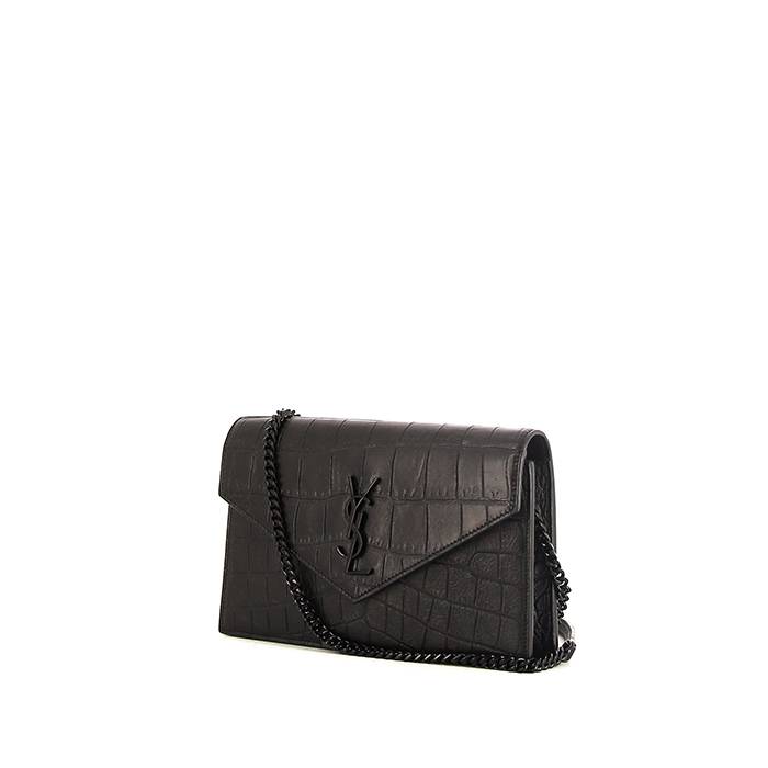 Saint Laurent Enveloppe bag in black leather - 00pp