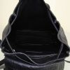 Zaino Saint Laurent Festival in pelle nera simil coccodrillo - Detail D2 thumbnail