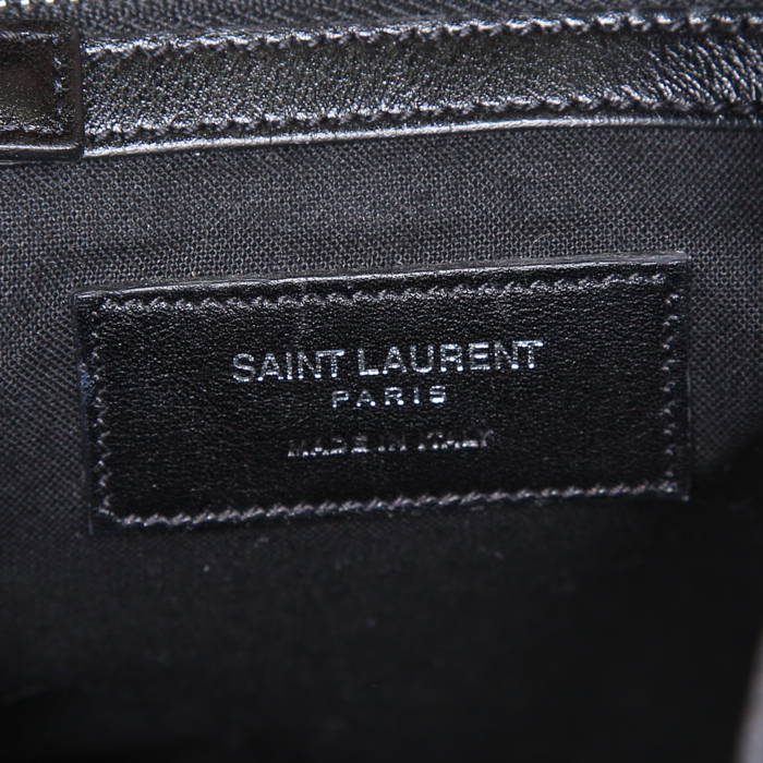 Saint Laurent Festival backpack in black leather - Detail D3