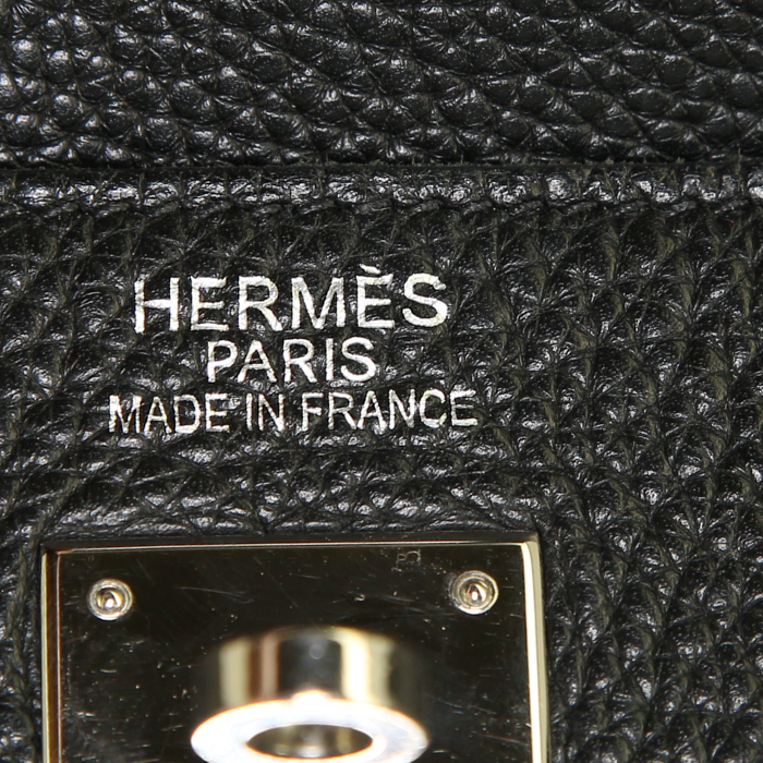 Sac à main Hermès  Kelly 35 cm en cuir togo noir - Detail D4