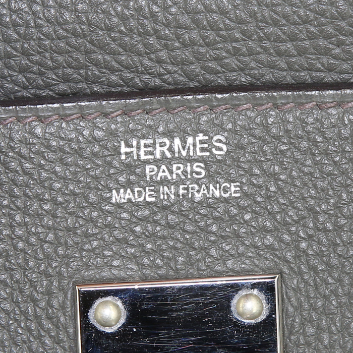 Hermes Haut à Courroies - Travel Bag travel bag in grey togo leather - Detail D3