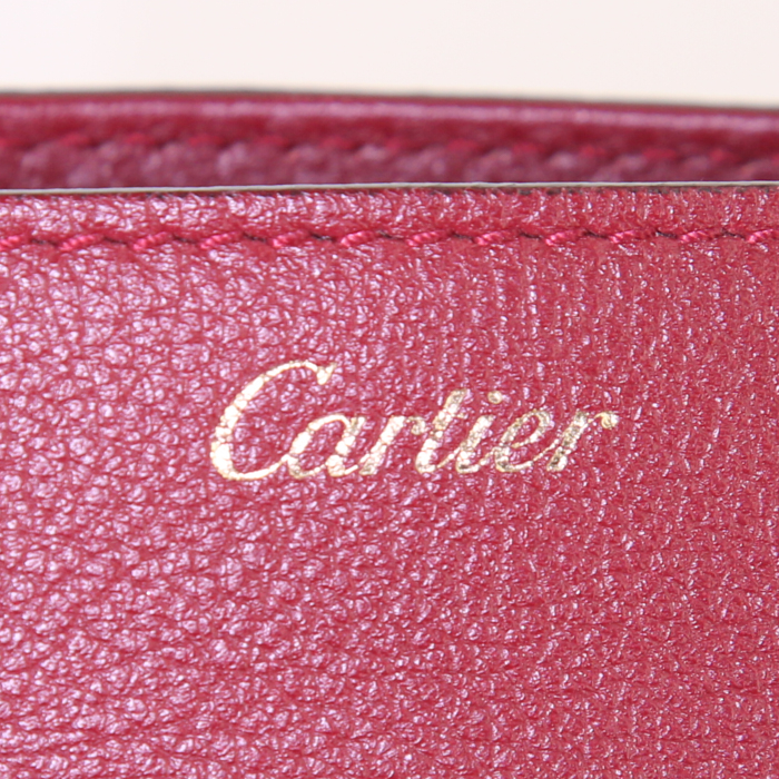Cartier handbag in red leather - Detail D4